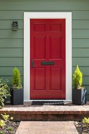 Modern farmhouse red front door. Popular Modern Farmhouse Exterior Door Colors Pickled Barrel