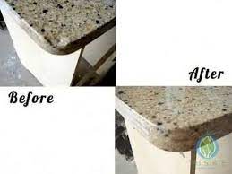 While epoxy makes the surface flat and even again, it doesn't look exactly like the granite it is replacing. Granite Chip Repair Montgomery County Unique Kitchen Countertops Unique Kitchen Backsplash Granite Countertops Colors