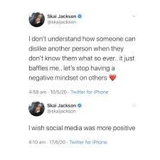 Maybe you would like to learn more about one of these? Comment Cop On Twitter Nothing Says Positivity Like Skai Jackson Attempting To Ruin Kids Lives By Doxxing Them To Her 500k Following
