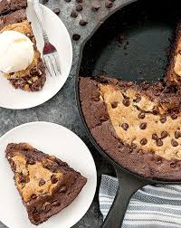 Skillet Brownie Chocolate Chip Cookie Brookie Recipe Kirbie S Craving Recipe Chocolate Chip Cookies Skillet Brownie Chip Cookies