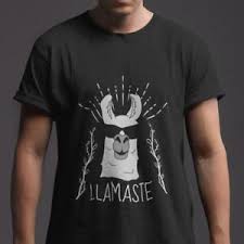 Details About Llamaste Mens Black T Shirt Size S 5xl
