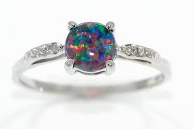 Black Opal Engagement Rings With Diamonds Engagement Rings Opal Black Opal Engagement Ring Blue Opal Ring
