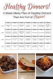 Want To Eat Healthy This 4 Week Menu Plan Is For You Eat Healthy Menu Plan Week Healthy Eating Menu Healthy Menu Healthy Menu Plan