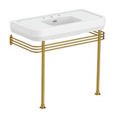 belle aire console basin with metal