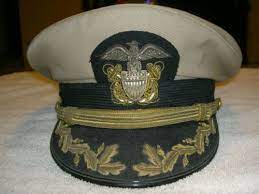 Wwii U S Navy Officers Tan Bancroft Zephyr Gold And Silver Bullion Hat Us Navy Uniforms Navy Hats Us Navy Hats