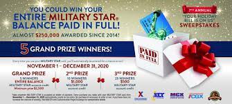 The military star card is operated through the exchange credit program (ecp). Military Star Card Brings Joy With Seventh Annual Your Holiday Bill Is On Us Sweepstakes The Exchange Newsroom