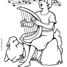 To the tune of row, row, row your boat. David The Shepherd Boy Sing A Song Praise To God Coloring Pages Kids Play Color