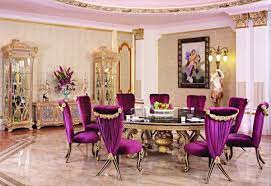 There is something inherently timeless and beautiful about luxury classic cabinet, dining table chairs and a hint of purple for the exquisite dining room. Luxury Dining Table Set Purple Dining Room Luxury Dining Tables Classic Dining Room Furniture