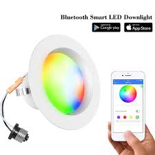 Smart Led Downlightilintek Bluetooth Multicolor 4 Inch 6 Inch Recessed Lights Color Changing Rgbw Led Light Bluetooth Downlights Recessed Lighting Led Lights