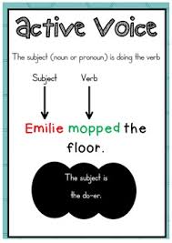 active and passive voice charts and worksheets