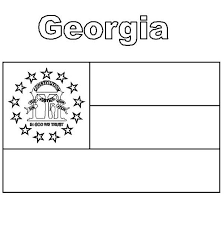 Louisiana state flag coloring page. Georgia State Flag Coloring Page Color Luna