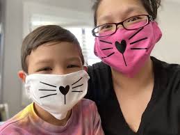 How To Make An Easy Cat Face Mask For Kids And Adults With Free Pattern And Video Tutorial Best Coverage In 2020 Easy Face Mask Diy Diy Face Mask Face
