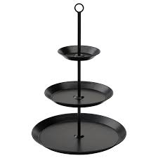 Ikea Vinterfest Etagere 3 Fach Schwarz Das Produkt Vor Der Ersten Benutzung Spulen Serving Stand Cake Stand With Lid Serving Dishes