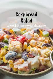 Turn your leftover cornbread into cornbread dressing and serve it with grilled pork chops or baked chicken breasts. This Southern Cornbread Salad Is Perfectly Dressed With A Tasty Ranch Style Sour Cream Mayo Dressing It Cornbread Salad Leftover Cornbread Best Salad Recipes