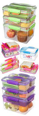 Lunch Box 2 Go Stacking Container Set Separate Compartments To Keep Food Fresh From Getting Soggy Lunch Box Containers Kids Lunch Lunch Containers