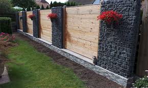 55 Gorgeous Gabion Fence Design For Garden Ideas Fence Gate Design Gabion Fence Fence Design