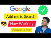 Add me to search google Not showing | Google people card not ...