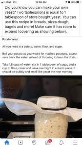 Potato Yeast Starter For Bread Canning Recipes Recipes Yeast