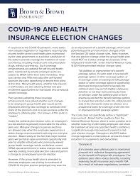 •benefits are paid directly to the doctor/provider at the insured's option. Https Bbnw Com Wp Content Uploads 2020 04 Covid 19 Health Insurance Election Changes 04 14 20 Pdf