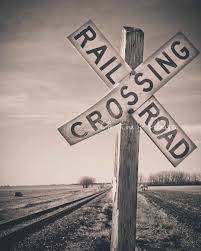 Black And White Rail Road Sign Railroad Crossing Sign Photograph Nebraska Landscape Train Photo Black And White Fine Art Photography 8x Railroad Photos Railroad Crossing Signs Old Trains