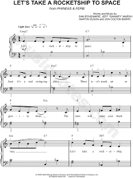 Check spelling or type a new query. Phineas Ferb Let S Take A Rocketship To Space Sheet Music Easy Piano In C Major Download Print Sku Mn0102687