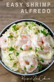 Softened cream cheese parmesan cheese (use only fresh grated parmesan cheese or else it won't melt beautifully) Easy Shrimp Alfredo For Two 15 Min Zona Cooks