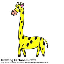 Drawing zebras and giraffes is more than stripes and spots. Cartoon Giraffe Colored Pencils Drawing Cartoon Giraffe With Color Pencils Drawingtutorials101 Com