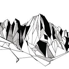 Image Result For Mt Whitney Drawing Art Drawings Outline Art Mountain Drawing