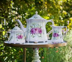 These amazing ideas for spring centerpieces and table decorations are. Hand Painted Tea Set Matches Limoges Tea Table Lissikaplan Com