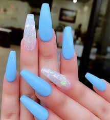 14 Elegant Light Blue Nail Art Designs Ideas 7 Summer Acrylic Nails Best Acrylic Nails Glamour Nails