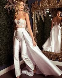 Gl M Couture Wedding Dress Trends More Galia Lahav Evening Dresses Elegant Wedding Pantsuit Bridal Jumpsuit