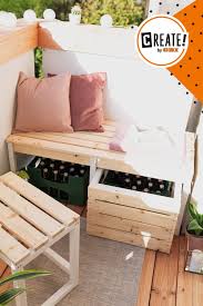 Suchen sie sich welche aus, die eine angenehme sitzhöhe bieten und gleiche optik haben. Balkonbank Lasse Create By Obi Balkon Bank Balkon Selber Bauen Wohnung Dekoration