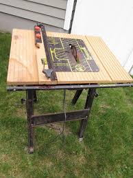 Craftsman 2 Hp Portable Collapsible Table Saw 7 1 4 Dewalt Blade On Hirsh Stand Craftsman Tablesaw Saw Too Portable Table Saw Best Circular Saw Table Saws
