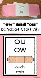 Ow Ou Diphthongs Bandage Craftivitiy Teaching Spelling Diphthongs Phonics Wall