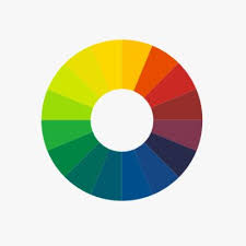 ici paint catalogue color wheel chart with names of colors