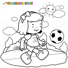 For boys and girls, kids and adults, teenagers and toddlers, preschoolers and older kids at school. Girl Soccer Player Coloring Page Royalty Free Cliparts Vectors And Stock Illustration Image 53050690