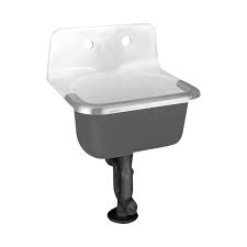 Utility sink finished in white; Laundry Utility Sinks Aaron Co