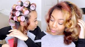 How to get shiny, bouncy hair with hot rollers. How To Soft Sexy Heatless Roller Set Curls On Natural Hair Youtube