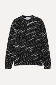 Shop balenciaga hoodies and sweatshirts designed and sold by artists for men, women, and everyone. Schwarz Pullover Aus Einer Wollmischung Mit Intarsienmotiv Balenciaga Net A Porter