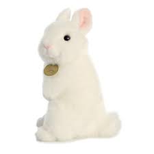 9 Aurora Plush American Rabbit Standing Miyoni White Stuffed Animal Toy 26260 Aurora Rabbit Plush Plush Animals Plush Stuffed Animals