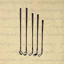 Printable Golf Clubs Graphic Download Image Golf Digital Illustration Antique Clip Art For Transfers Making Prints Etc Golf Clubs Clip Art Throw Pillow Fabric