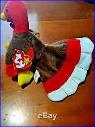 Mint 1996 Ty Beanie Baby Gobbles Turkey Great Tag Rare Errors Blowout Price Ty Beanie Babies Rare