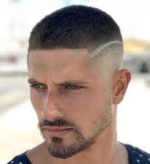 4.2 short hair cut design with a line for shaved males. Pin On Short Haircuts For Men