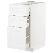 Metod Element Bas 3 Tiroirs Blanc Axstad Blanc Mat 40x60 Cm Ikea