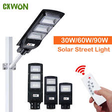 90w Solar Street Light With Pir Motion Sensor Waterproof Ip66 Wall Lamp  Outdoor Landscape Garden Lighting With Pole - Solar Lamps - AliExpress