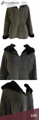 Sonoma Leather Suede Jacket Full Fur Lining Hood M Suede Jacket Jackets Suede
