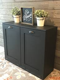Tilt Out Trash Double Bin Black D B Hidden Trash Can Kitchen Kitchen Trash Cans Trash Can Cabinet
