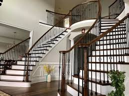 Constructing indoor stairs basically facilitate access from one floor to another. Master Fabrication Wrought Iron Staircase Design Center Residential Stair Design