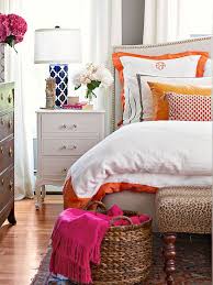 The bed frame sure looks expensive too! Color Combo Navy Pink And Orange Little House Of Four Creating A Beautiful Home One Thrifty Project At A Time Color Combo Navy Pink And Orange