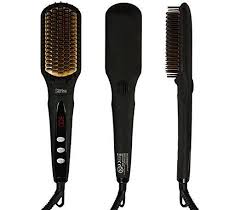 Ceramic Hair Brush Straightener 450f Max Black Hair Straightening Professional Sterline Hair Brush Straightener Ceramic Hair Brush Electric Hair Brush